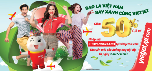 BAO LA VIỆT NAM  BAY XANH C&Ugrave;NG VIETJET