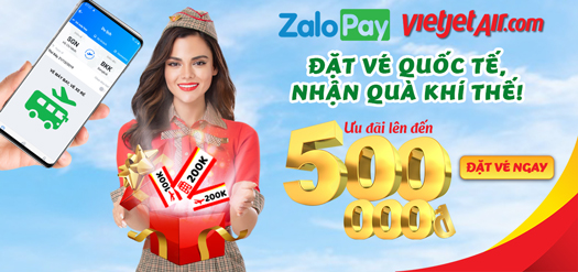 ĐẶT V&Eacute; M&Aacute;Y BAY QUỐC TẾ VIETJET - ƯU Đ&Atilde;I L&Ecirc;N ĐẾN 500.000Đ