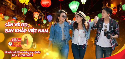 Săn v&eacute; 0 đồng, bay khắp Việt Nam